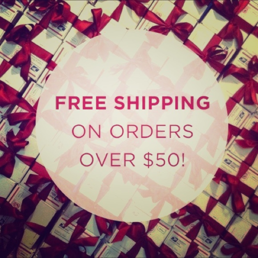 Free shipping with order over $50